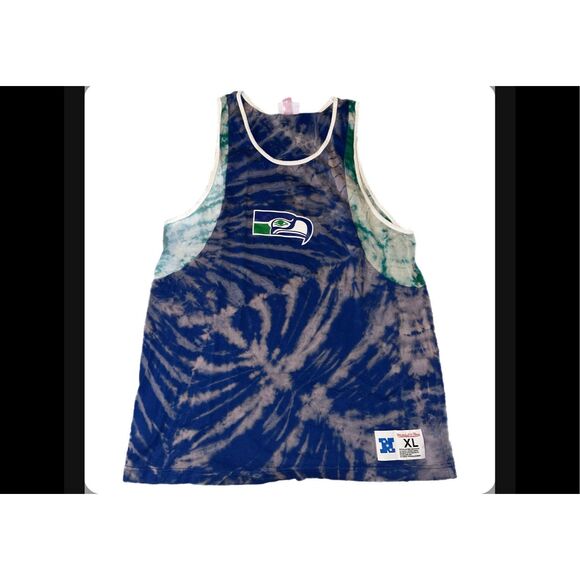 Retro Seattle Seahawks Tie-Dye Tank - Picture 1 of 3